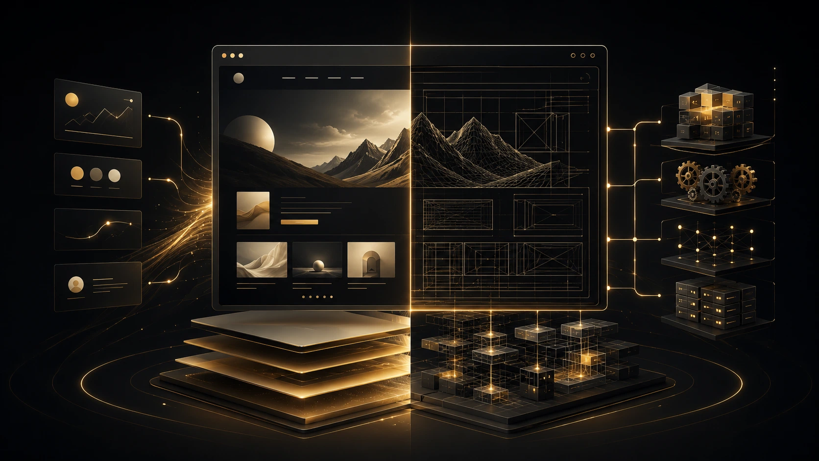 Website Redesign vs Rebuild Which Does Your Business Need? Bureau AETHER Website redesign vs rebuild visualisation comparing an improved digital experience with a completely rebuilt website foundation.