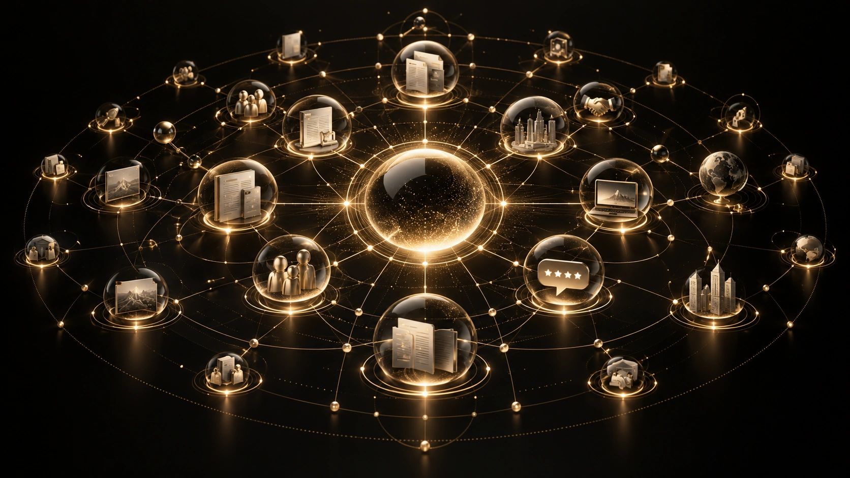 Brand mentions in AI search connecting a brand entity to external references, partners, clients and topical associations.