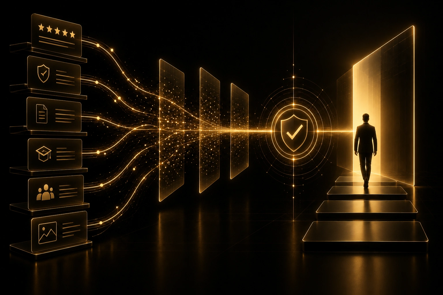Trust signals influencing online decisions through credibility, proof, transparency and reduced perceived risk.
