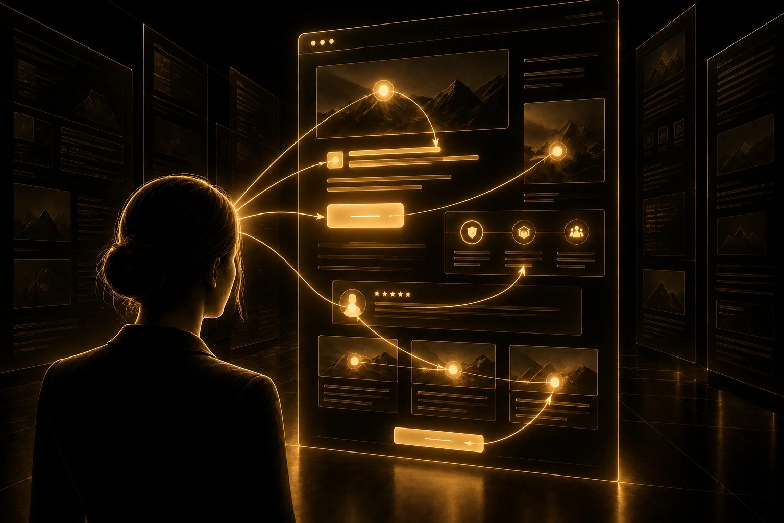 Website scanning behaviour showing visual hierarchy, attention patterns and clear information pathways.