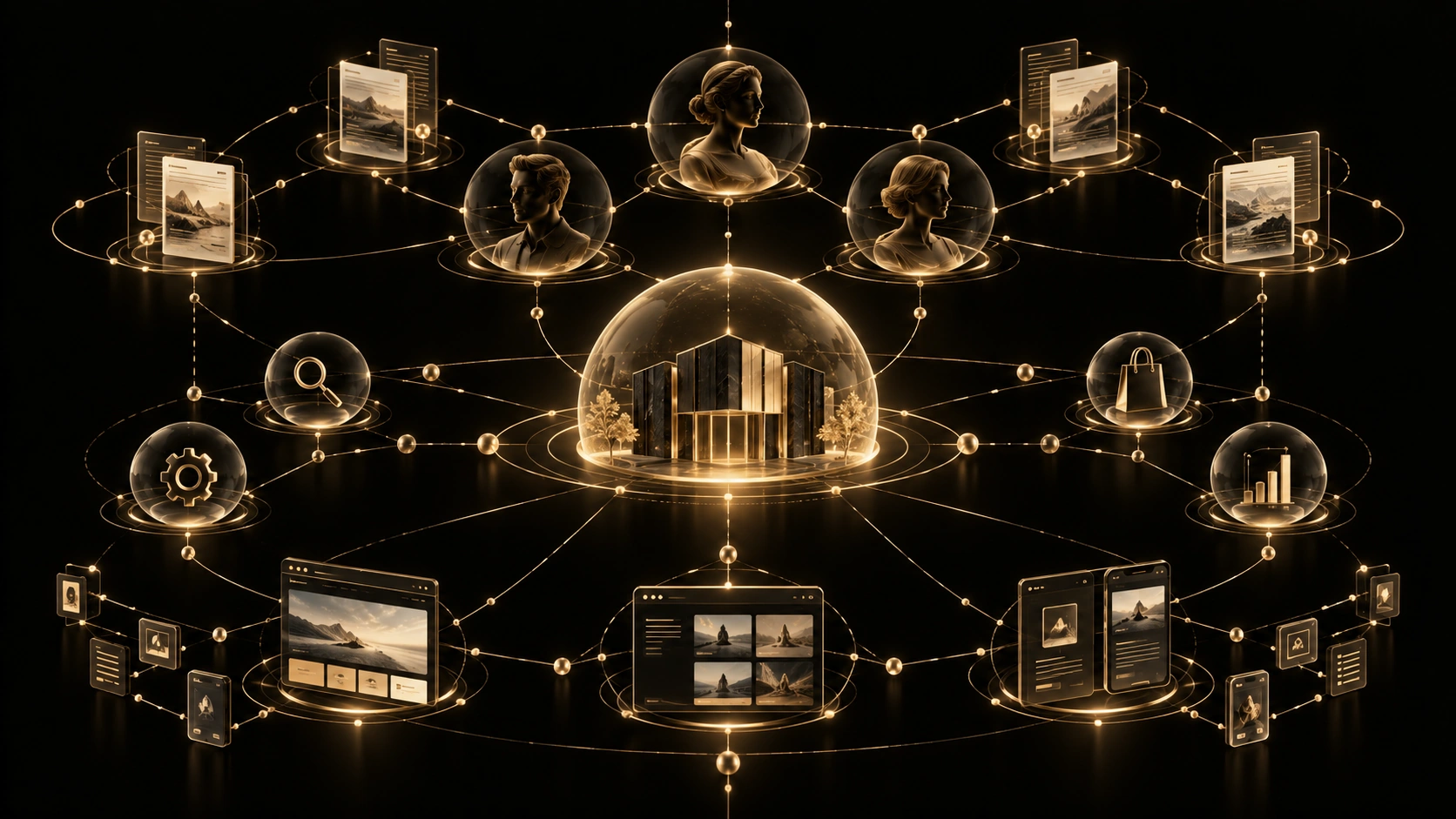 Structured data for AI search connecting brand entities, articles, authors and services through machine-readable relationships.