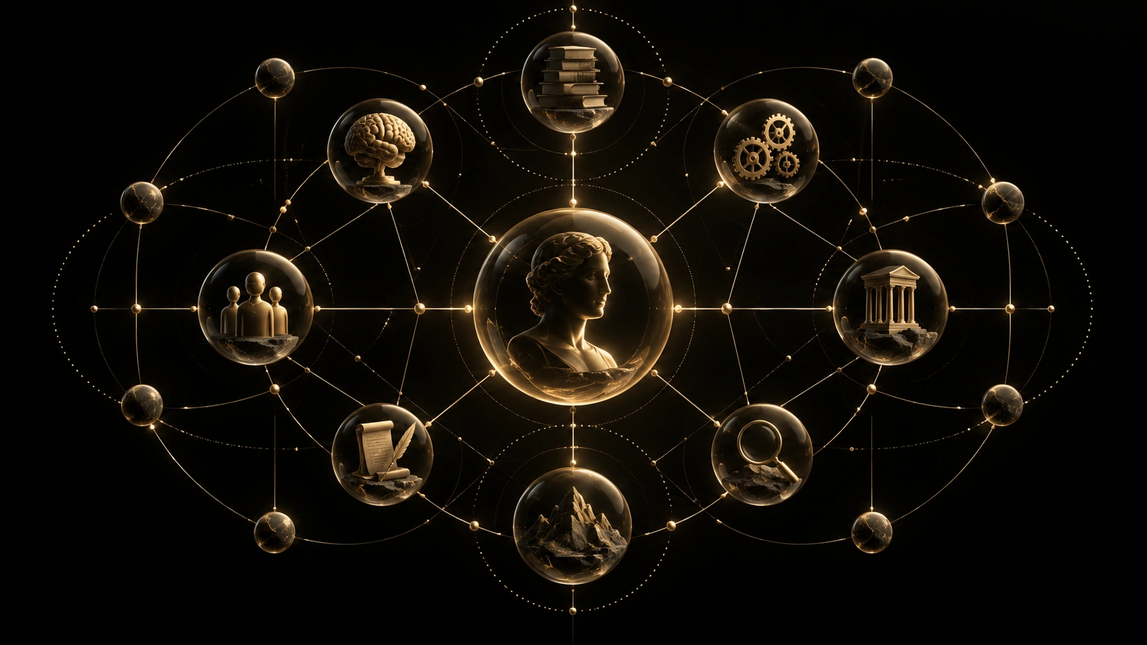 Semantic Authority™ represented as a connected knowledge ecosystem linking brand expertise, services, content and AI understanding.